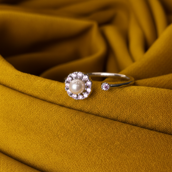 Pearl Aura Adjustable Ring