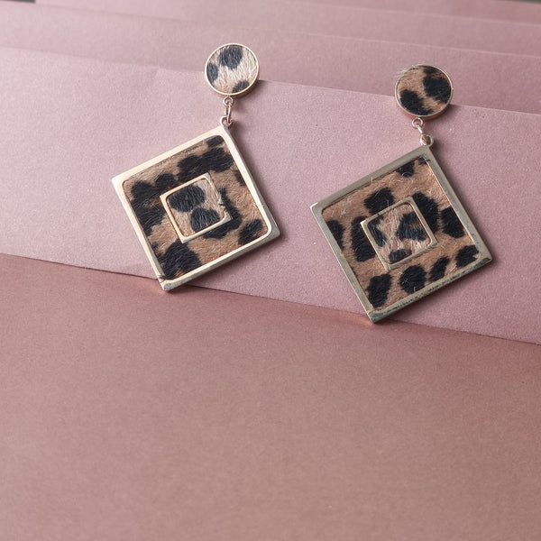 Leopard Luxe Drop Earrings
