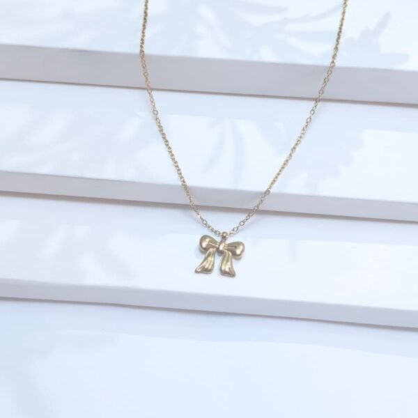 Gold Bow Necklace