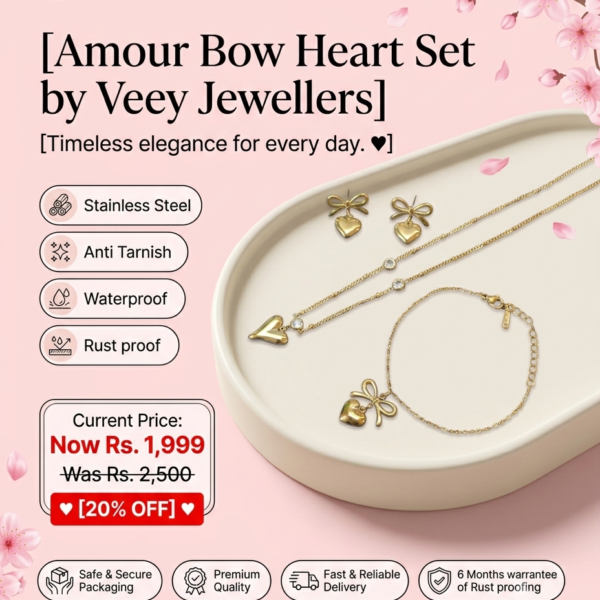 Amour Bow Heart Set