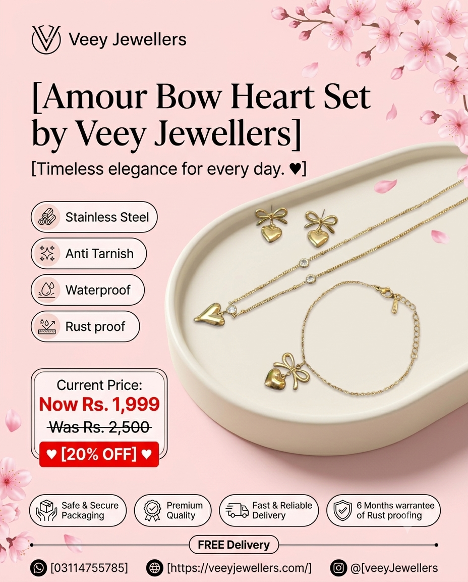 Amour Bow Heart Set