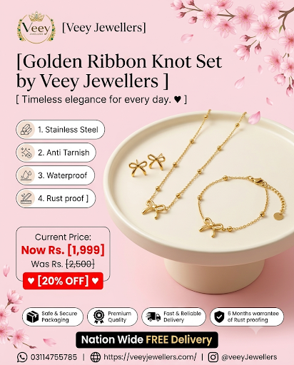 Golden Ribbon Knot Set