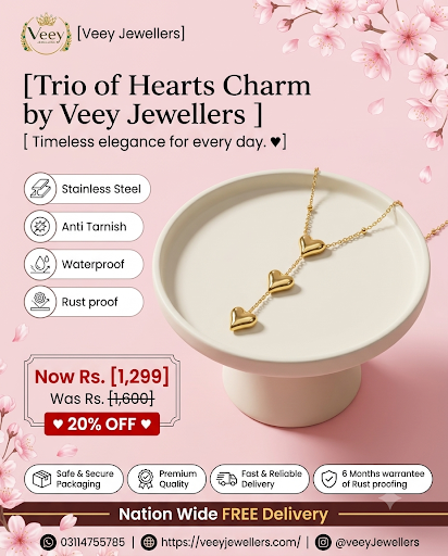Trio Of Heart Charm