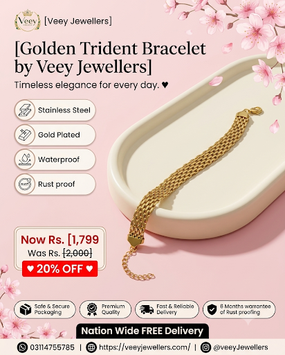 Golden Trident Bracelet
