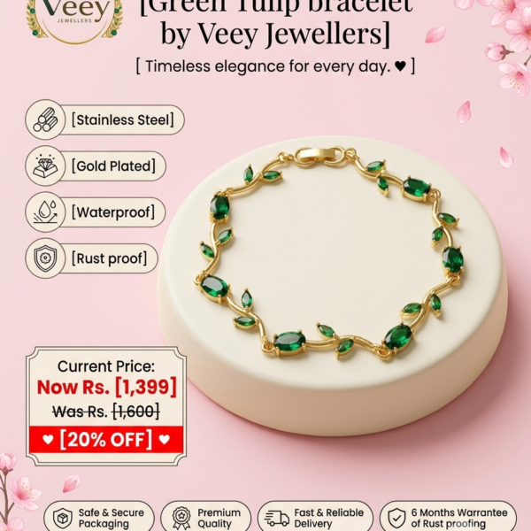 Green Tulip Bracelet
