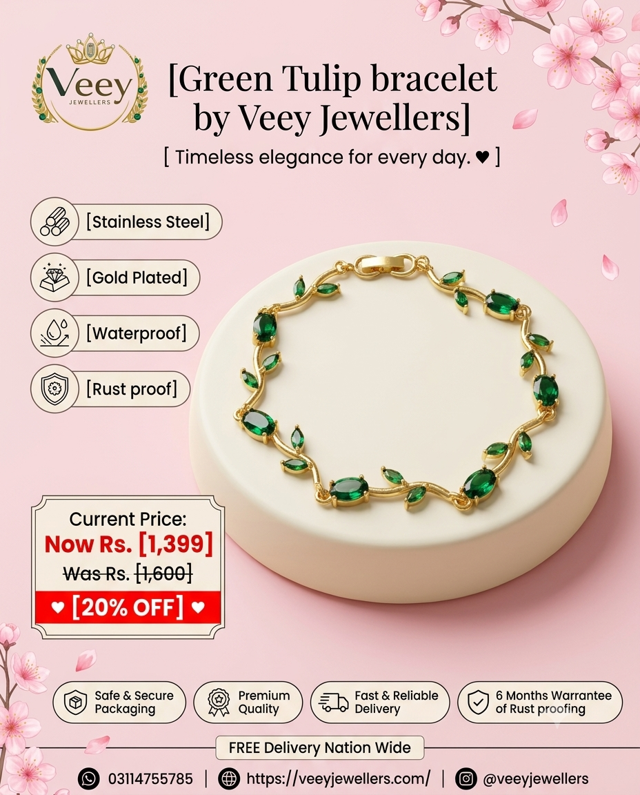 Green Tulip Bracelet