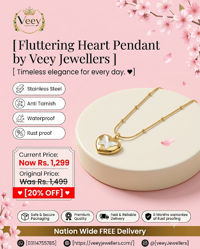 Fluttering Heart Pendant